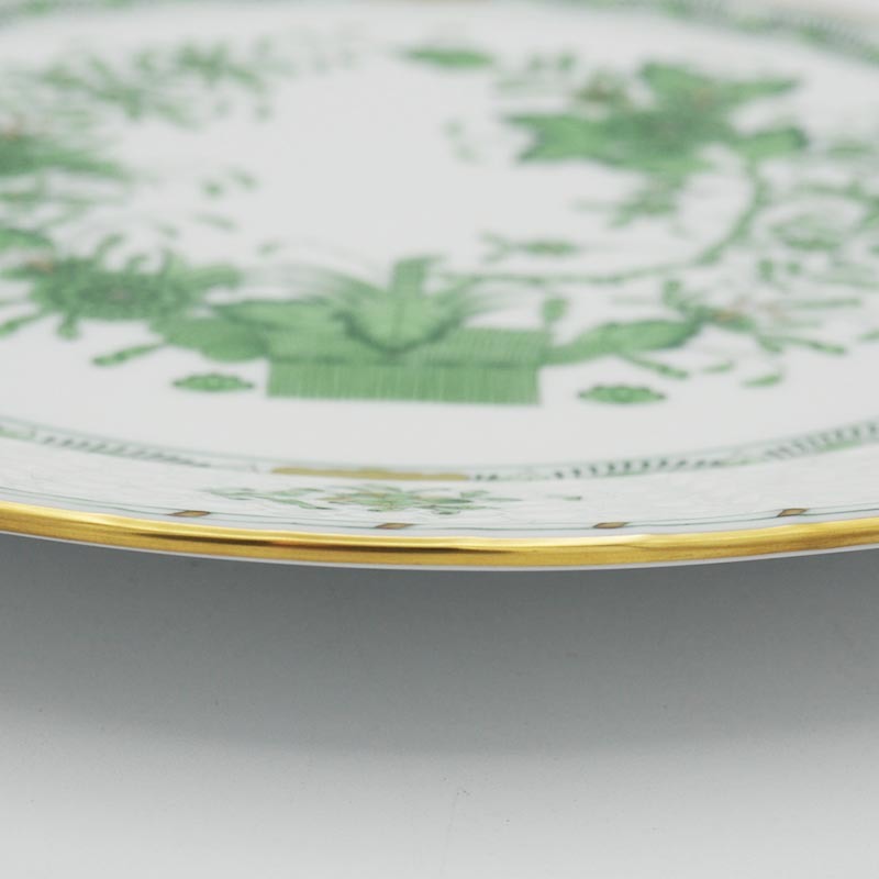 ヘレンド Herend インドの華 グリーン プレート 25cm 2枚 Fleurs des