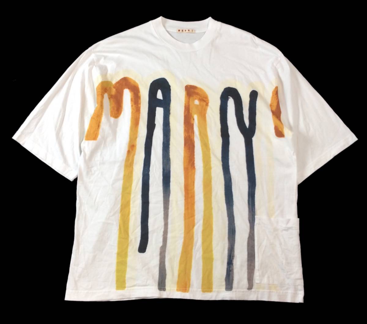 MARNI マルニ ロゴ オーバーサイズ 半袖Tシャツ カットソー 白 ま
