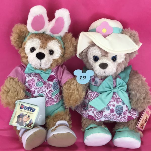 イースター 9インチ #19 シェリーメイ & ダッフィー 2018 ペア ぬいぐるみ WDW DL Easter Duffy the Disney Bear US ディズニー パークス