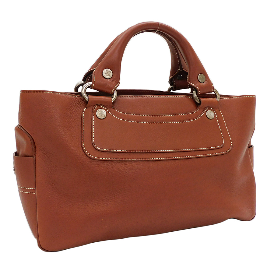 ■ CELINE（セリーヌ）良品 / レザー / ハンドバッグ/ ブラウン系 1円 □ 極美品 セリーヌ ハンドバッグ レザー ブラウン系 レディース