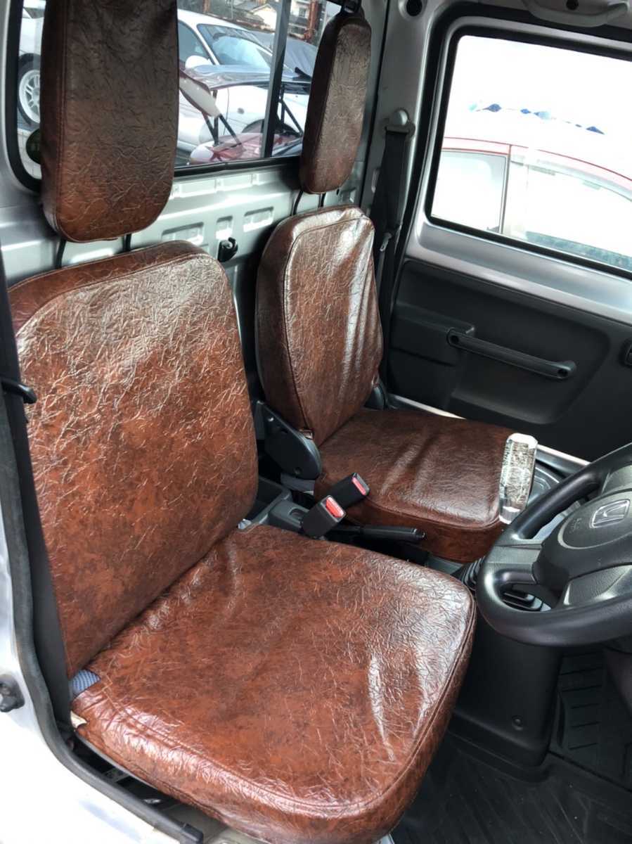 ホンダ アクティ ACTY 軽トラ シートカビー 革 レザー ブラウン レトロ おしゃれ