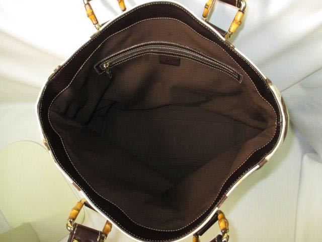 美品 GUCCI グッチ バンブーホースビットプリント トートバッグ キャンバス 本物