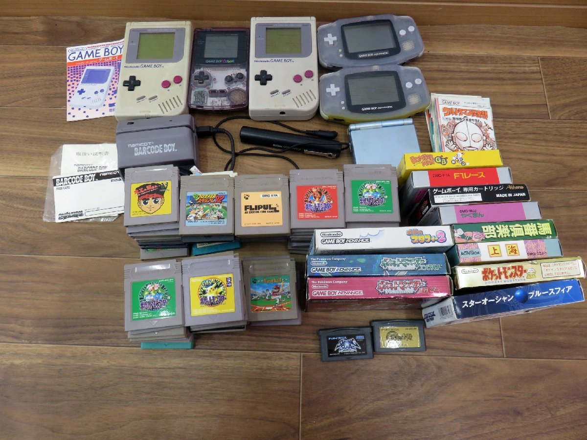 ゲームボーイポケット本体＋ソフト5本 ah386 ジャンク ゲームボーイ ソフト 88本セット GB 83本 GBA 5本 本体