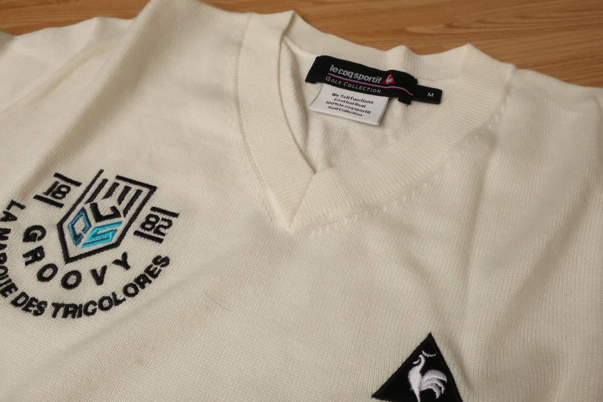 【正規品，安い】 ルコック Vネックセーター ホワイト M 薄手 le coq sportif 保管品(セーター)｜売買されたオークション情報、yahooの商品情報をアーカイブ公開 - オークファン セーター