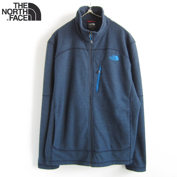美品 アメリカ企画 ノースフェイス 裏起毛 フリース系 フルジップ ジャケット 紺系 メンズL THE NORTH FACE 服 中古 D141-18-0010X_1