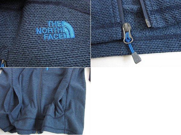 美品 アメリカ企画 ノースフェイス 裏起毛 フリース系 フルジップ ジャケット 紺系 メンズL THE NORTH FACE 服 中古 D141-18-0010X_5