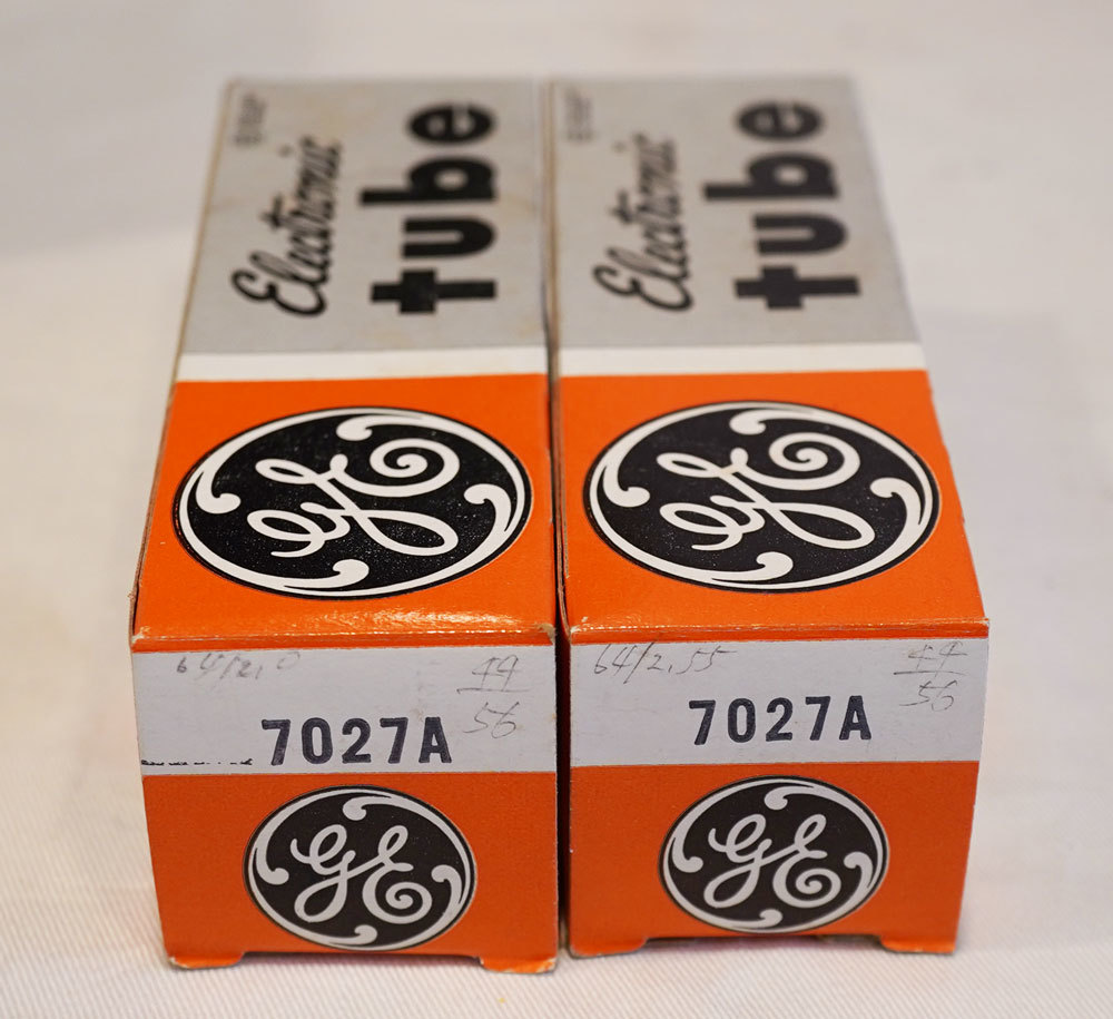 GE 7027A 真空管 4本 純正箱付 PAIRテストデータ記載 - メルカリ