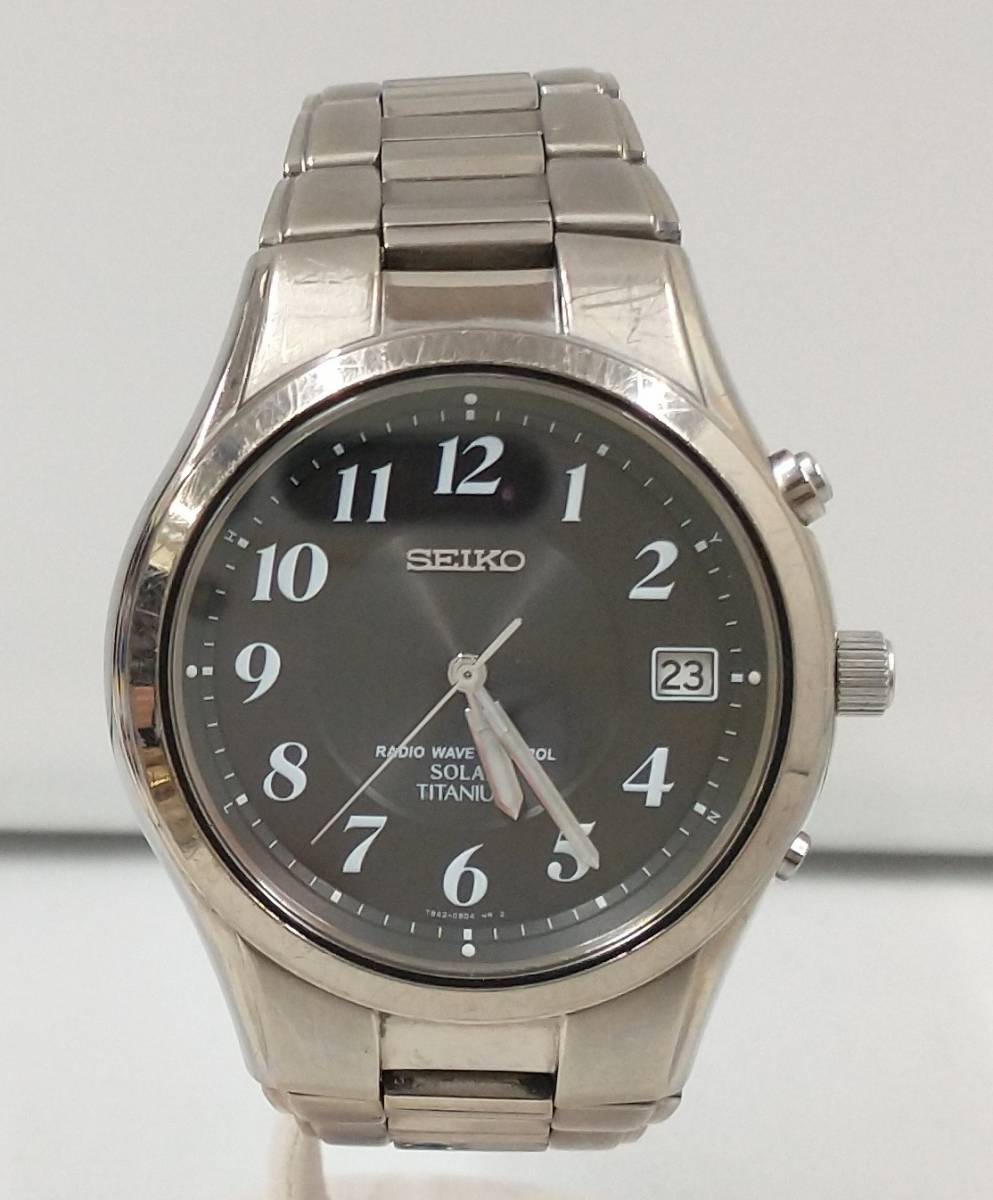 SEIKO セイコー 7B42-0AN0 電波ソーラー アナログ SOLAR チタン
