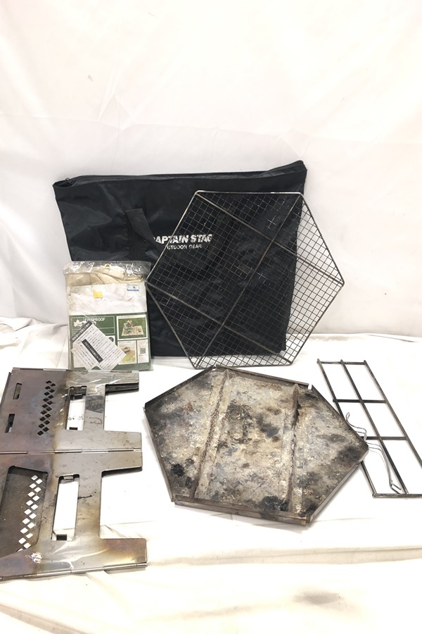 【送料無料】東京)CAPTAIN STAG キャプテンスタッグ ヘキサ ステンレス ファイア グリル M-6500 焚き火台