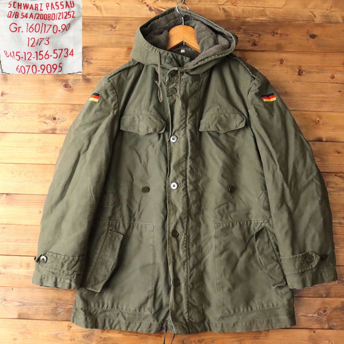 C5/s8.16-3 70s ビンテージ ドイツ軍 SCHWARZ PASSAU モッズコート 