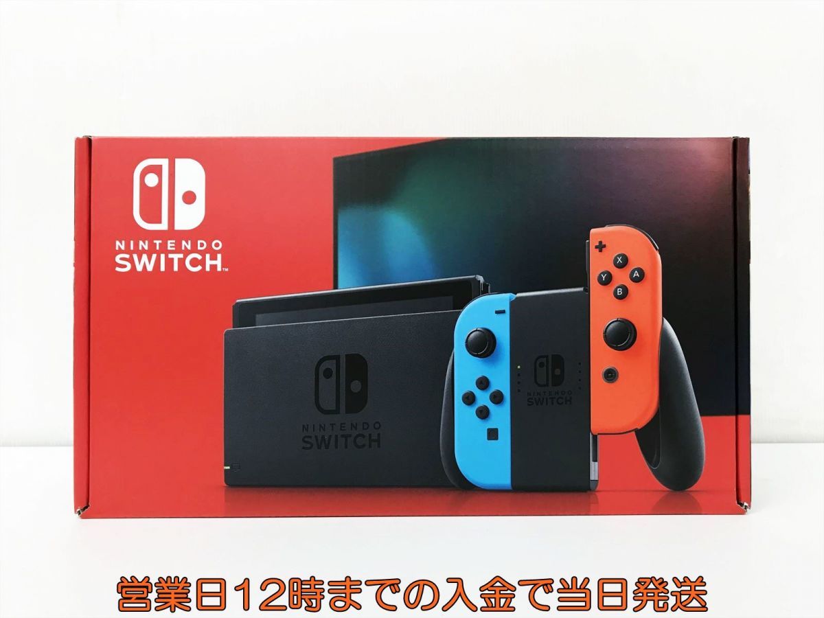 1円】美品 任天堂 新モデル Switch 本体 セット ネオンブルー/ネオン
