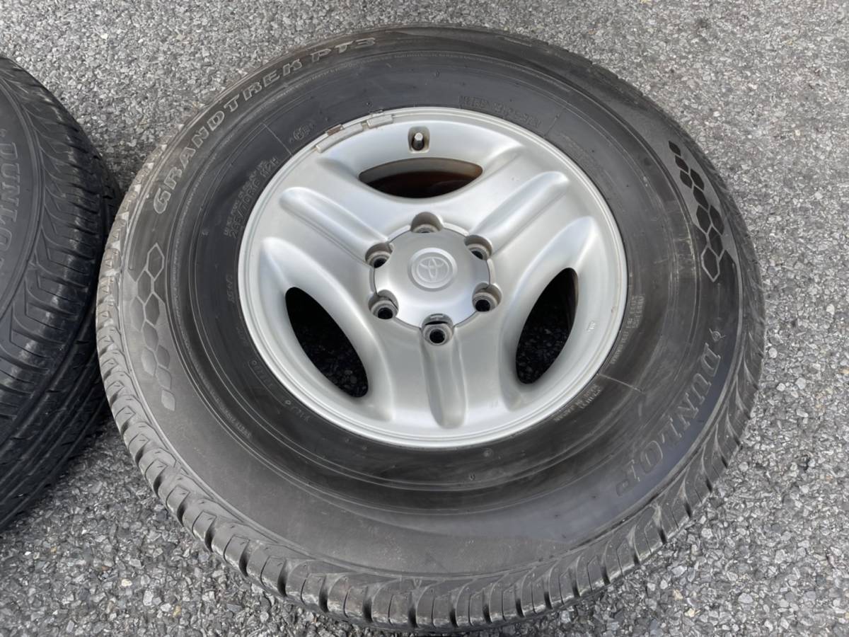 95プラド 純正ホイール タイヤ 中古4本 265/70R16 2020年製 16×7.0J+15 