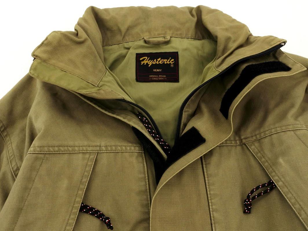 HYSTERICS ヒステリックス ミリタリー フーデッド モッズ コート sizeF