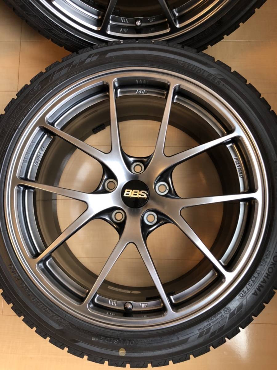 中古美品】 BBS RI-A 034 鍛造 18インチ スタッドレス 4本セット WRX 