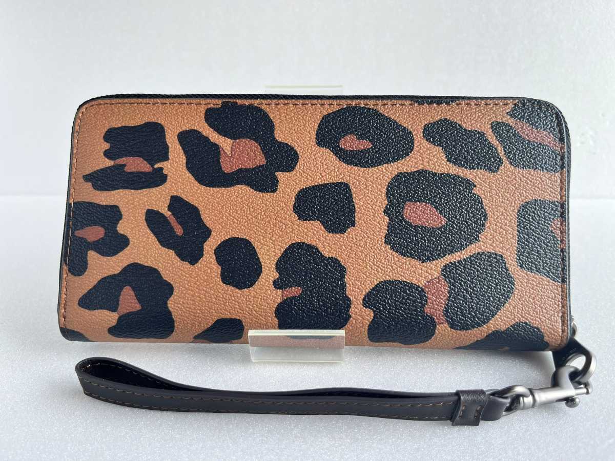限定柄COACH 長財布 ウォレット・シグネチャー レザー (Coach 1円 