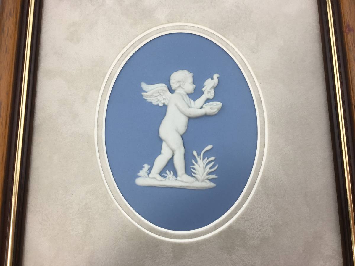 アンティークウエッジウッド WEDGWOOD イギリス ジャスパー 天使