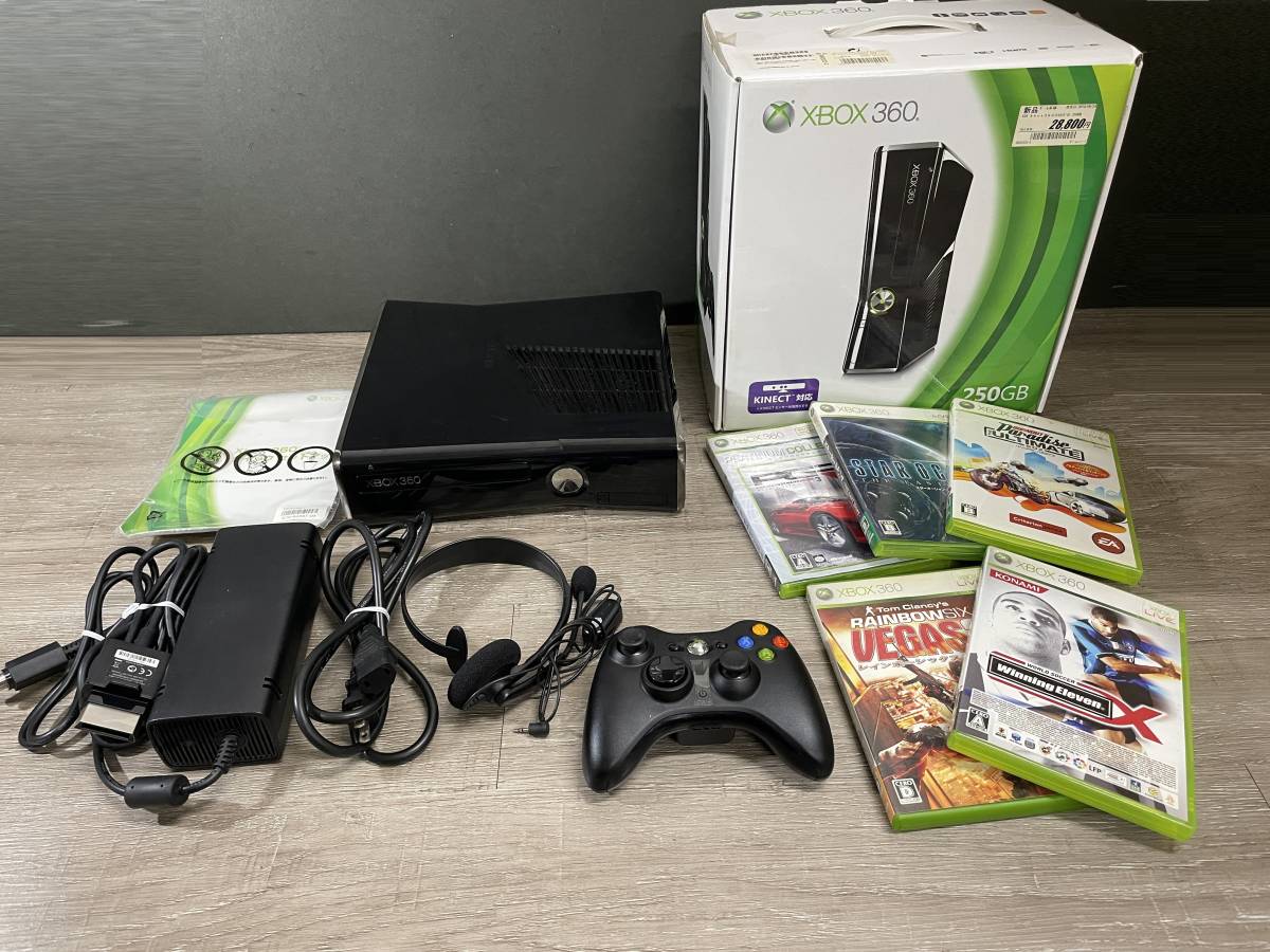 Xbox 360 S 250GB本体 2コントローラー付き ソフト12本付 XBOX360 s 
