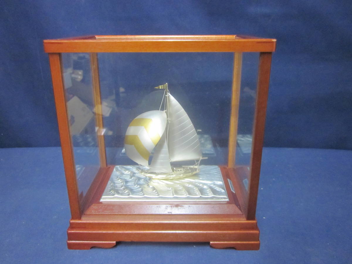 関工芸 ケース付 ヨット シルバー985 銀製品 STERLING 船 武比古