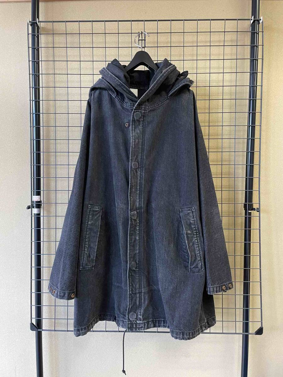 【N.HOOLYWOOD/エヌハリウッド】172-CO04-010 Collection Line Black Denim Hooded Coat ブラックデニム フーデッドコート ジャケット of and | Bias: Evaluating Crossover