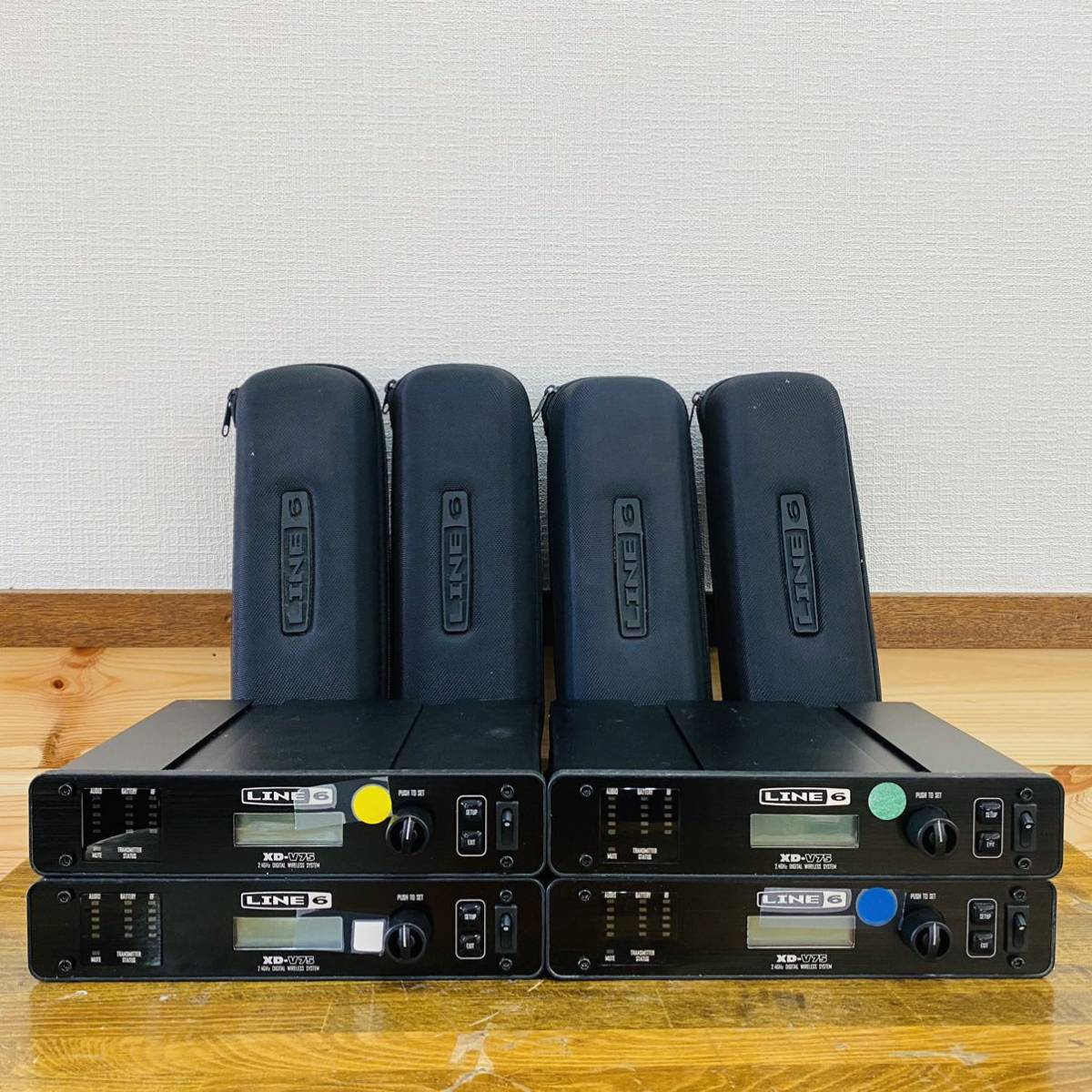 Line 6 XD-V75 デジタルワイヤレスシステム(ほぼフルセット) LINE6 XD-V75 デジタルワイヤレスマイクシステム ハンドヘルド4セット