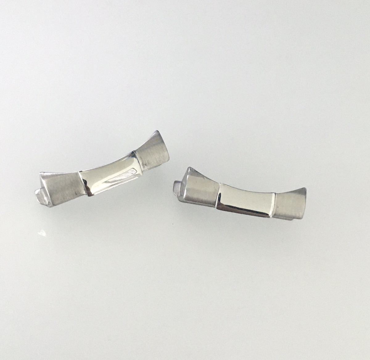 21mm 腕時計 革ベルト用 フラッシュフィット シルバー 中央光沢 すき間