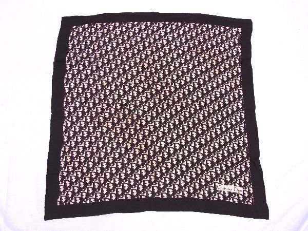 1円 Christian Dior クリスチャンディオール トロッター 総柄 大判 スカーフ ストール レディース ブラウン系×ライトベージュ系 BB4202Jオ 1円 クリスチャンディオール Christian CHRISTIAN □美品 レディ