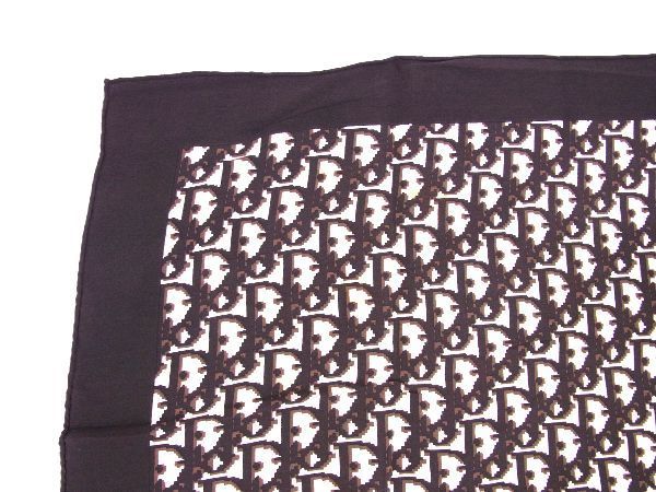 1円 Christian Dior クリスチャンディオール トロッター 総柄 大判 スカーフ ストール レディース ブラウン系×ライトベージュ系 BB4202Jオ 1円 クリスチャンディオール Christian CHRISTIAN □美品 レディ