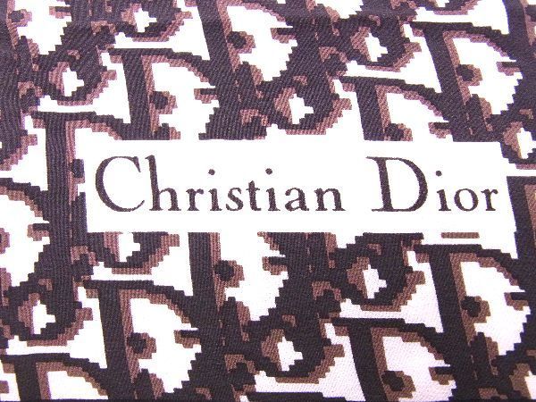 1円 Christian Dior クリスチャンディオール トロッター 総柄 大判 スカーフ ストール レディース ブラウン系×ライトベージュ系 BB4202Jオ 1円 クリスチャンディオール Christian CHRISTIAN □美品 レディ