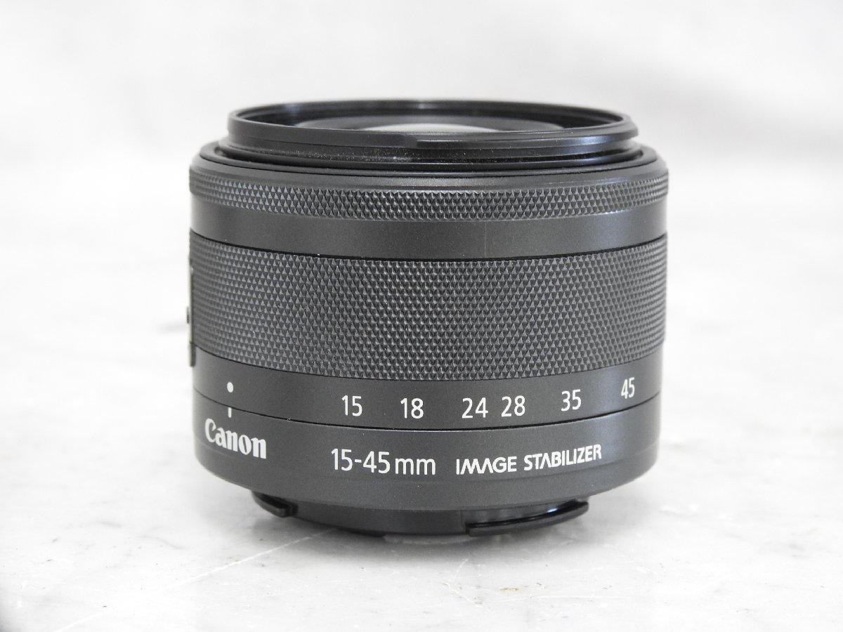 ☆ Canon キャノンミラーレス/Eos Kiss M + レンズ/EF-S 15-45mm /EF-M 55-250mm レンズセット 箱付き 中古☆ EOS Kiss M キヤノンカメラミュージアム ミラーレス一眼カメラ 動作確認済