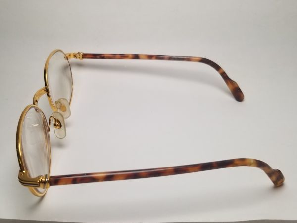 中古眼鏡】Cartier カルティエ トリニティ べっ甲柄 ボストン型 メガネ 
