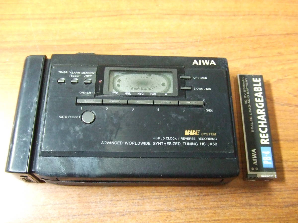a562 AIWA/アイワ HS-JX50 ポータブルカセットプレーヤー 中古