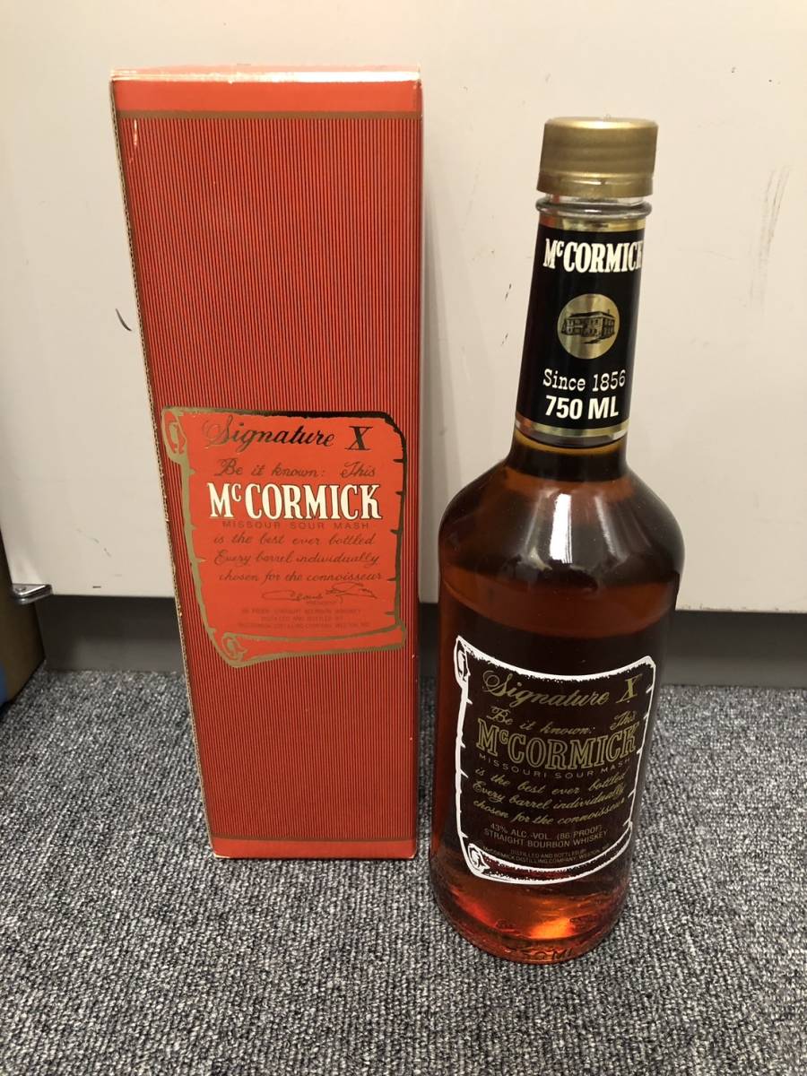 B-9284 1円〜 McCORMICK マコーミック SIGUNATURE X BOURBON WHISKEY