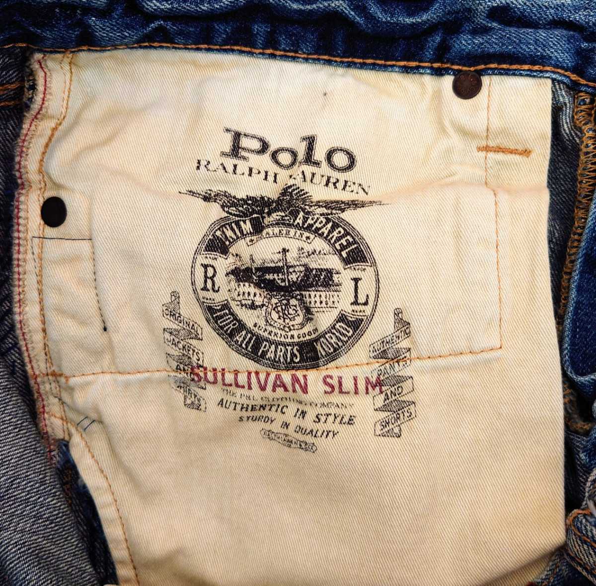 W32 美品 POLO RALPH LAUREN ポロ ラルフローレン 刺し子 BORO パッチ 