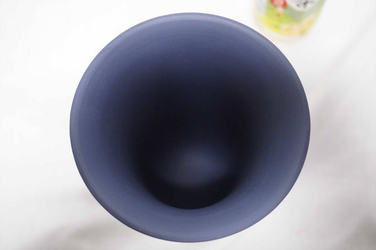 ウェッジウッド ジャスパー フラワーベース 花瓶 壺 ブルー 陶器