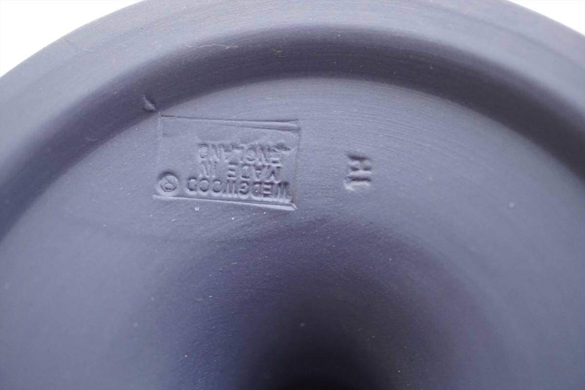 ウェッジウッド ジャスパー フラワーベース 花瓶 壺 ブルー 陶器