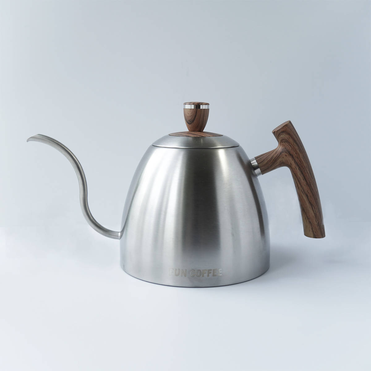 定番人気，得価 FUN COFFEE コーヒーケトル 800ml ポアオーバー ドリップポット ドリップケトル コーヒーポット ケトル 直火 細口 シルバー co-0030(ヤカン)｜売買されたオークション情報、yahooの商品情報をアーカ ヤカン