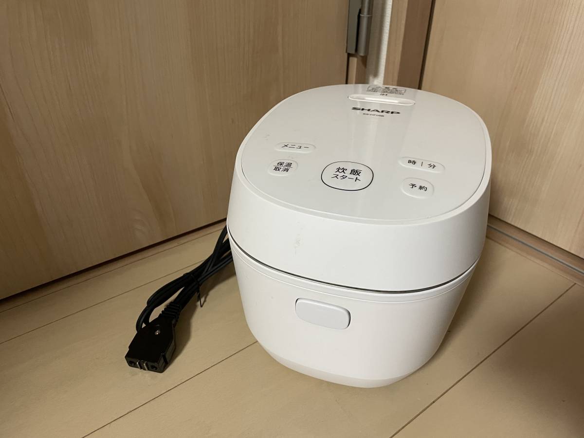 使用少・全国送料無料】KS-HF05B-W☆SHARP☆IH炊飯器☆「PLAINLY」
