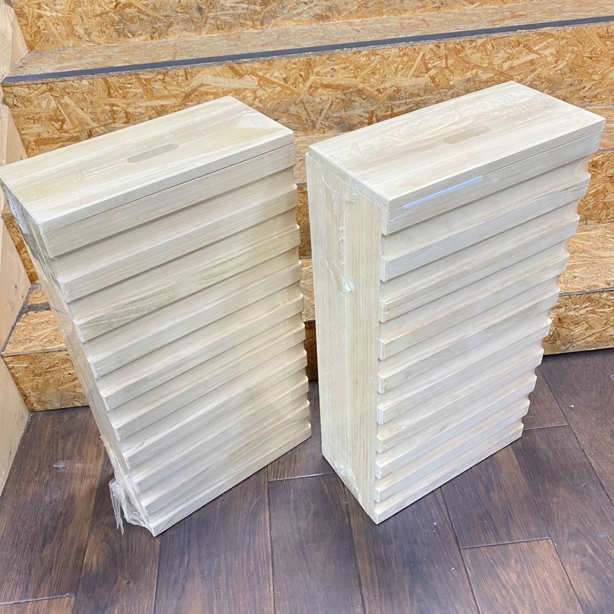 送料無料g13354 桐スノコ引出付き 湿気 虫 保護 2個セット サイズ 約 横幅40×長さ75×高さ18.5cm