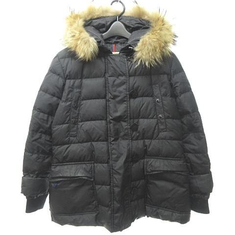 モンクレール MONCLER MESS メス ダウン ジャケット コート ナイロン ファー取外し可 国内正規品 46345-91-68959 2 約M 黒 ブラック