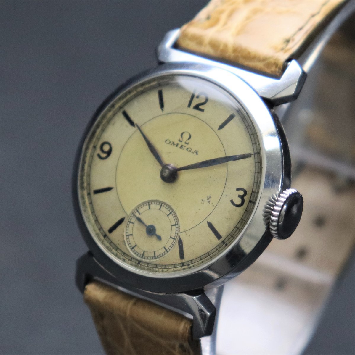 希少 OMEGA オメガ Ref.614336 手巻き アラビアツートン文字盤 15石  