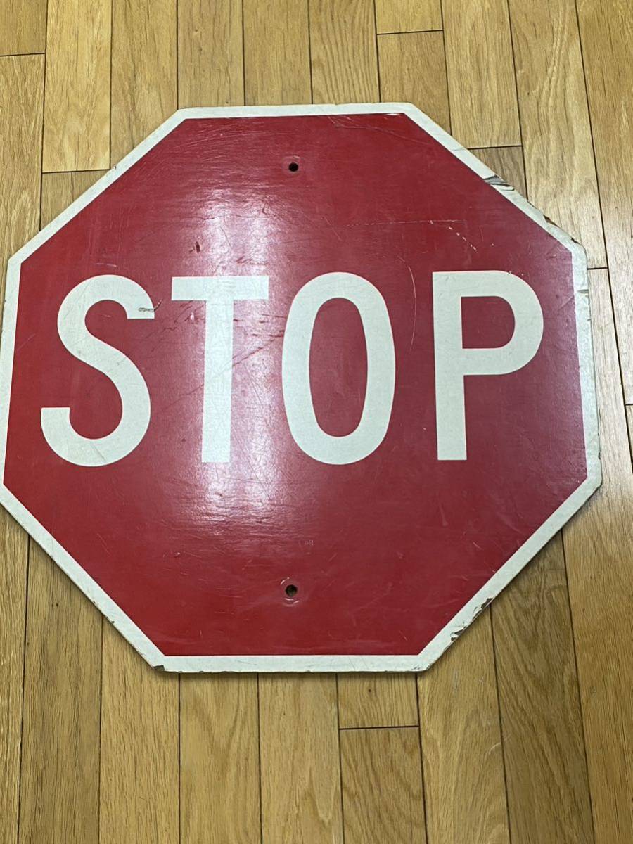ビンテージ看板 ストップ 看板 アメリカ ヴィンテージ STOP 看板