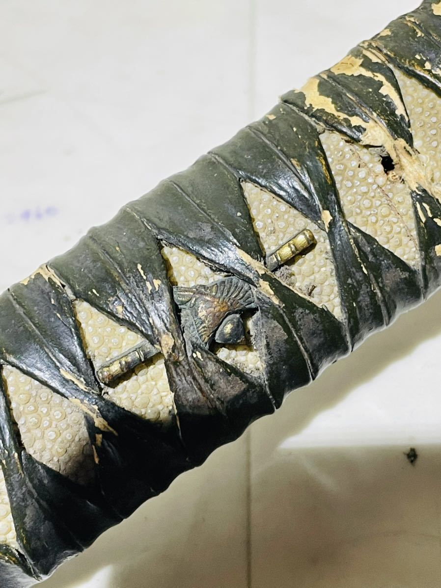 古美術骨董品 日本刀装具 鞘 銀巻切羽 柄あり鍔 柄 柄頭 縁 日本刀