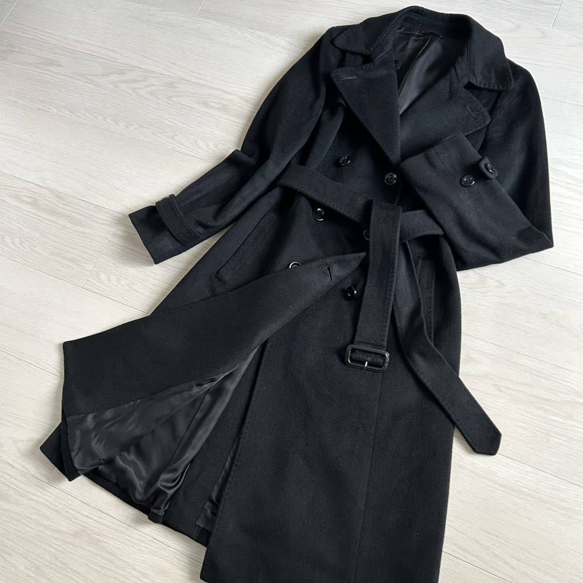 ANAYI アナイ 最高級 カシミヤ100% トレンチコート 36 黒 ブラック 