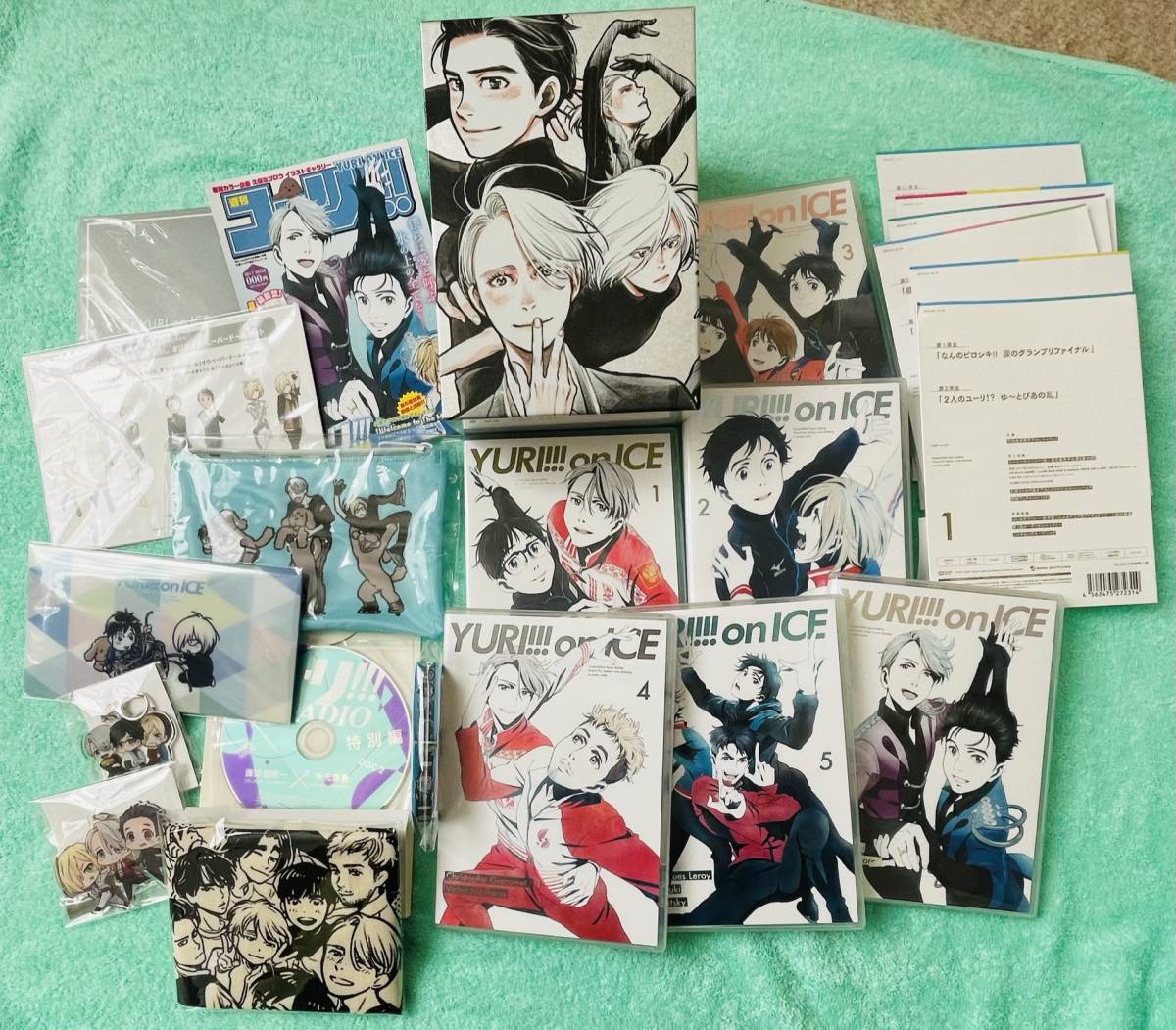 アニメDVD☆「ユーリ!!! on ICE」初回限定版☆全6巻セット☆特典全揃い 