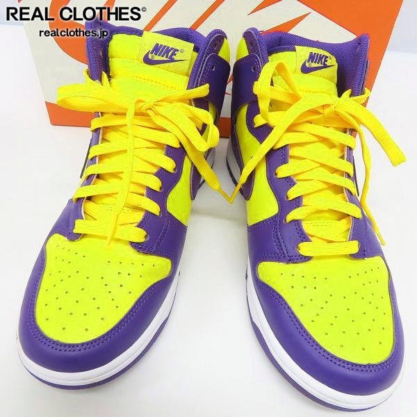 お得，限定SALE NIKE/ナイキ DUNK HIGH RETRO Lakers/ダンクハイ レイカーズ DD1399-500/27.5 /080(27.5cm)｜売買されたオークション情報、yahooの商品情報をアーカイブ公開 - オークファン 27.5cm