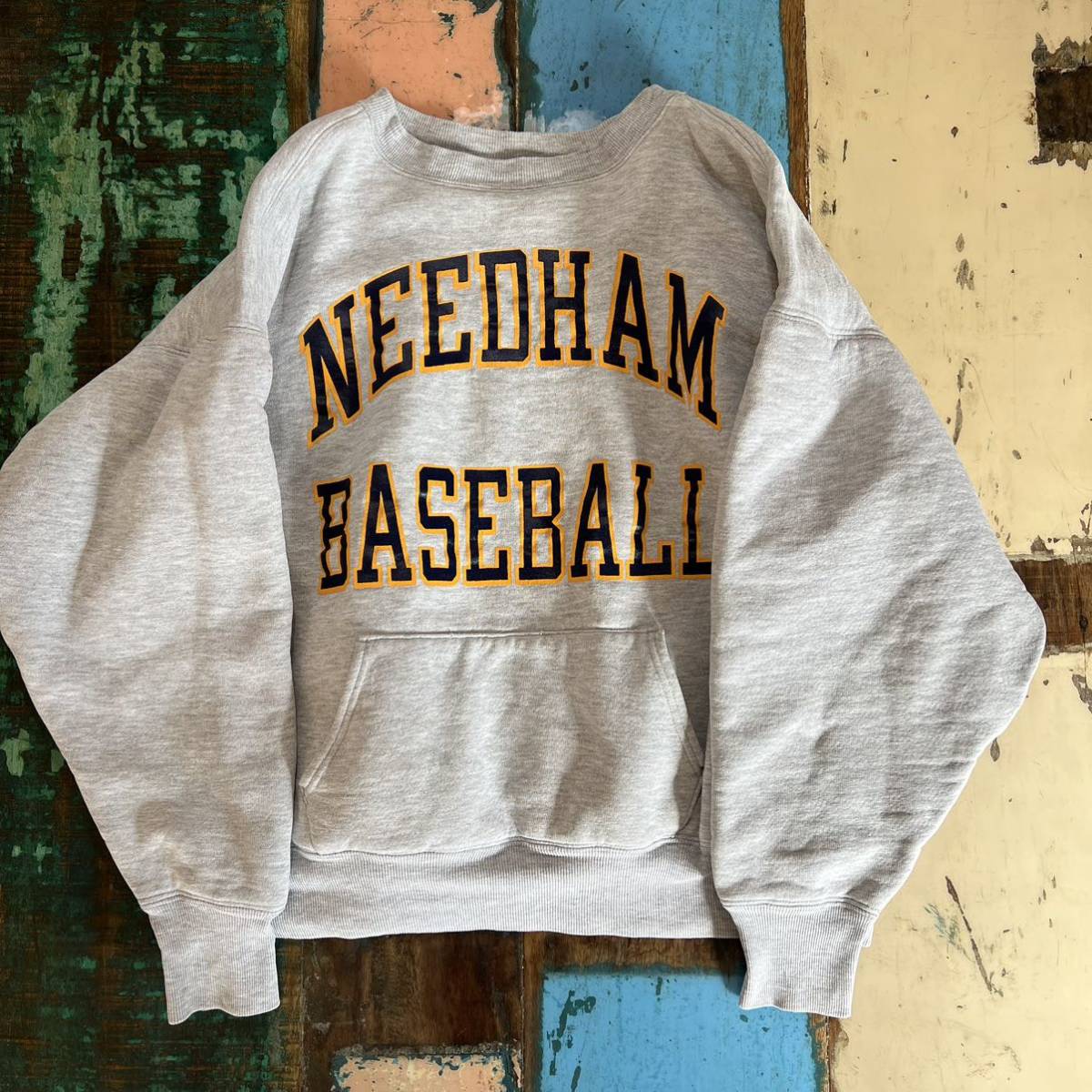 XL 90's Champion チャンピオン ダブルフェイス スウェットシャツ グレー 青タグ ポケット付き USA製 希少 ヴィンテージ