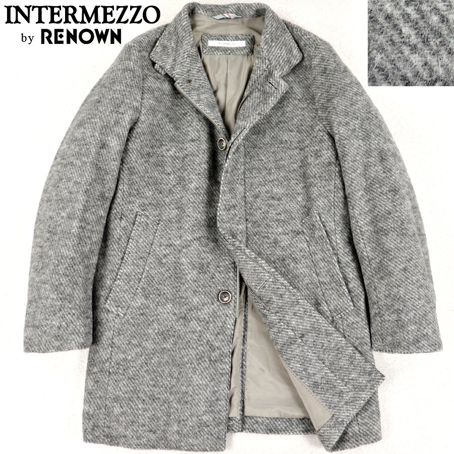 【お買い得，得価】 相場価格￥57 000- 極 レナウン INTERMEZZO インターメッツォ アンゴラ混ウール スタンドカラーコート グレー L ハーフ丈(Lサイズ)｜売買されたオークション情報、yahooの商品情報をアーカイブ公 Lサイズ