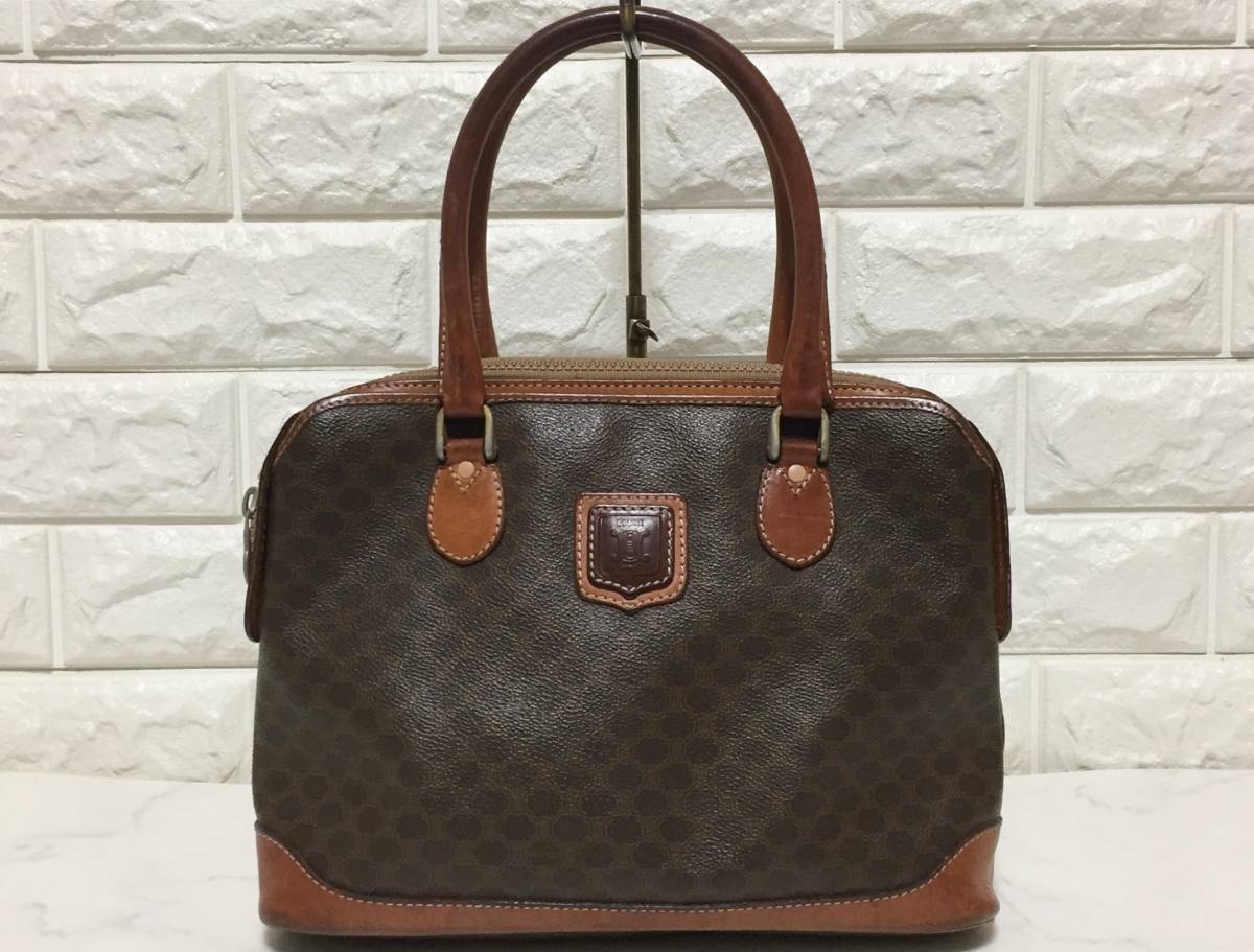 no10650 CELINE セリーヌ イタリア製 レザー PVC マカダム柄 ハンド 