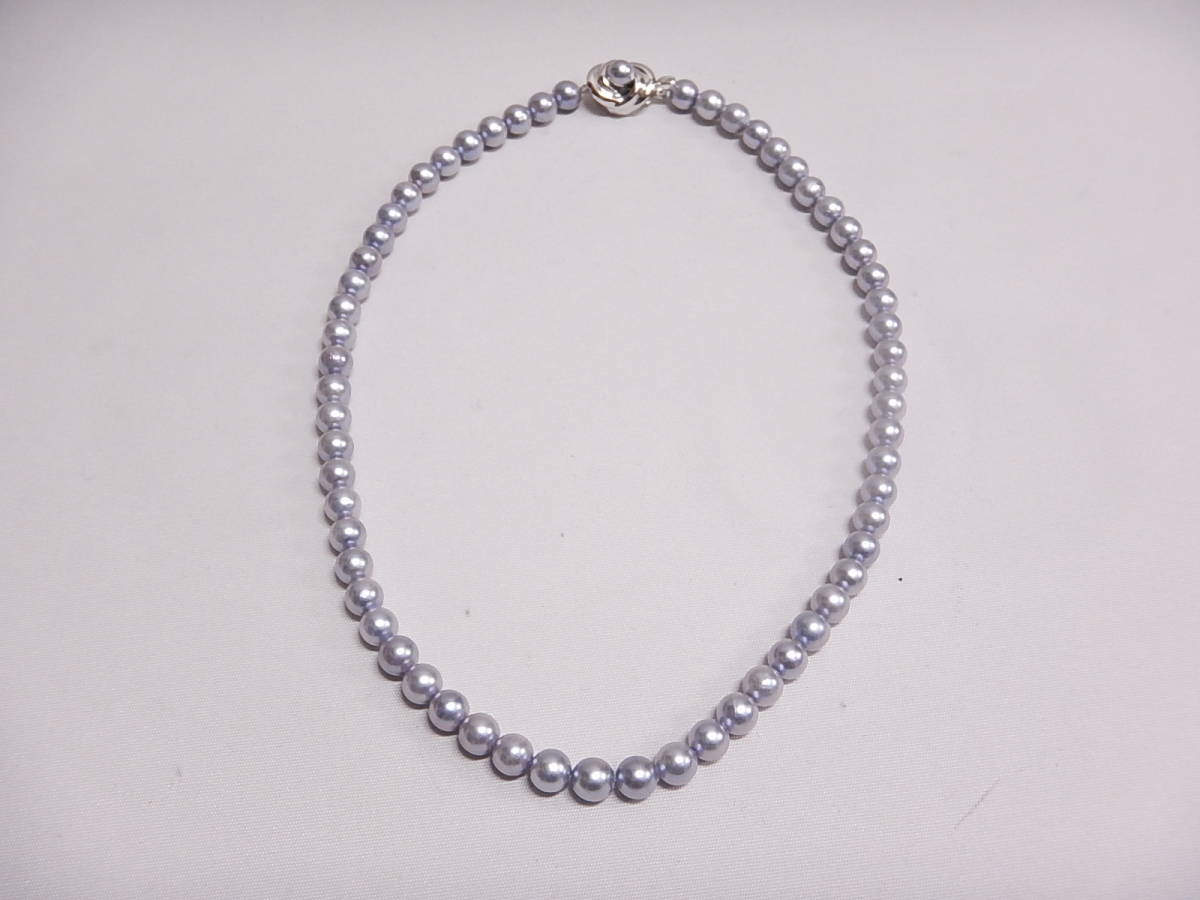 ネックレス タサキ 真珠 グレーパール 8.0~8.5mm 43cm 田崎真珠 