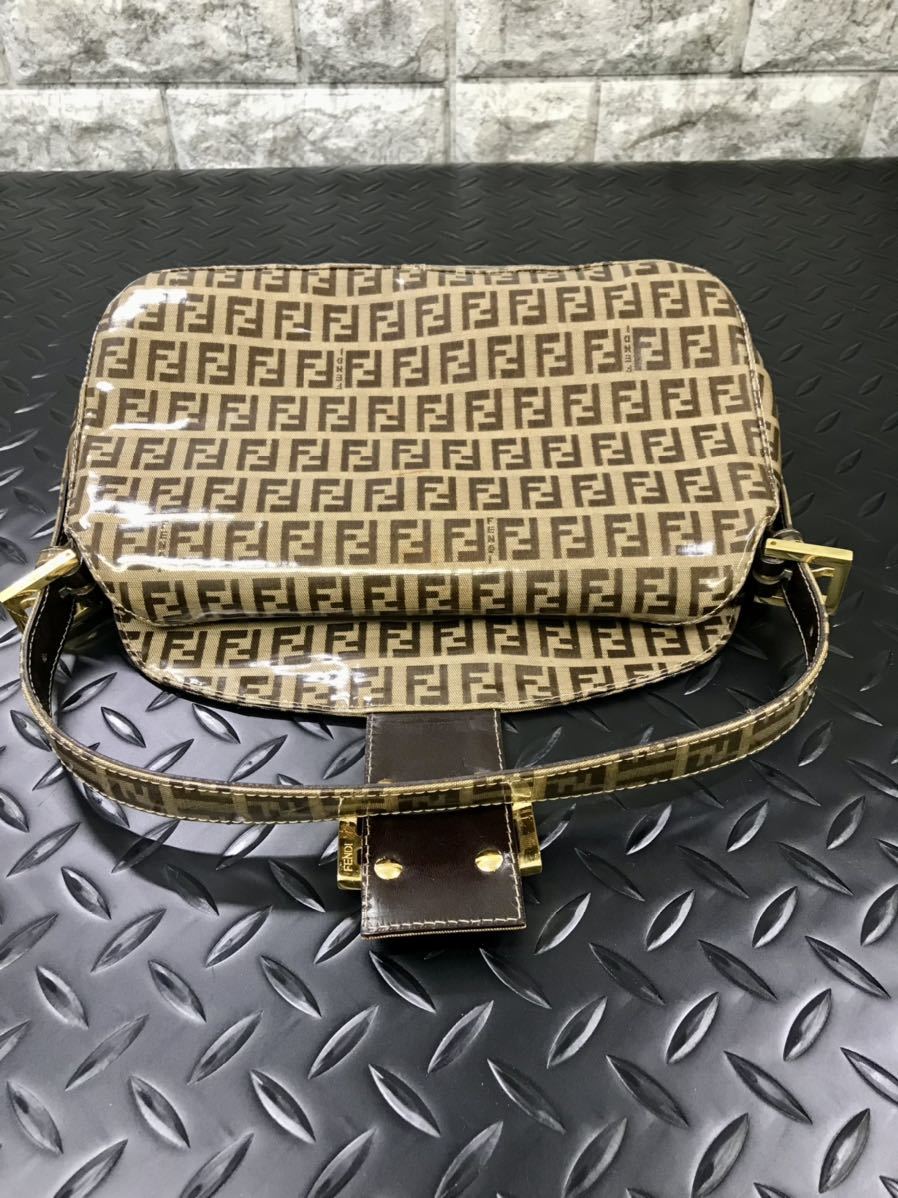 1円スタート FENDI フェンディ ズッキーノ柄 ショルダーバッグ 